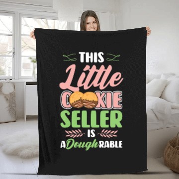 Discover Scout And Cookie Seller Scouting Cookie 5 Fleece Blankets