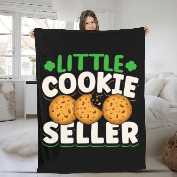 Discover Scout Little Cookie Seller Fleece Blankets