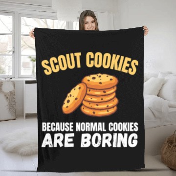Discover Scout Cookies Because Normal Cookies Are Boring Cookie Fleece Blankets