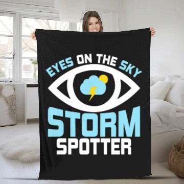 Discover Otters Eyes On The Sky Storm Spotter Meteorologist Storm Fleece Blankets