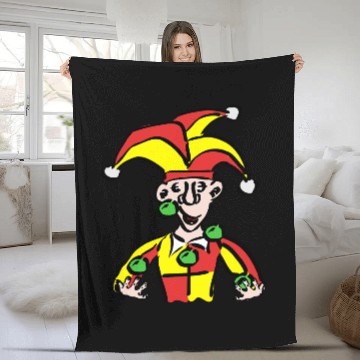 Discover Juggling Jester Joker Clown Fleece Blankets