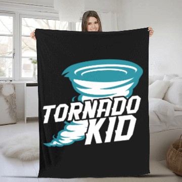 Discover Storm Chaser Hurricane Meteorology Tornado Kids Tornado Kid Fleece Blankets
