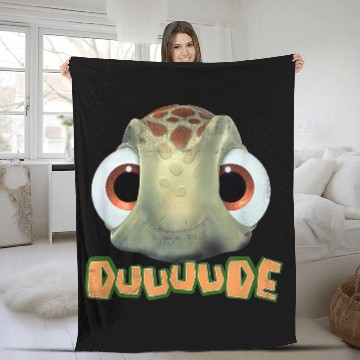 Discover Disneyss Pixars Finding Nemo Duuuude Squirt Big Head Portrait Fleece Blankets