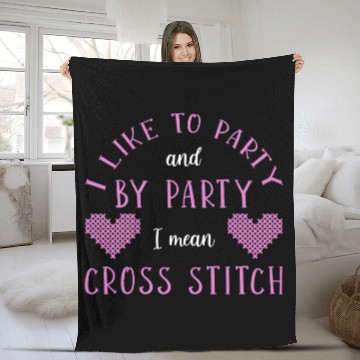 Discover Cross Stitch 2 Fleece Blankets