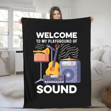 Discover Playground of Sound Musician Fleece Blankets