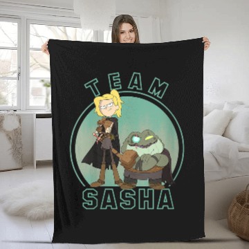 Discover Disneyss Channel Amphibia Team Sasha Zip Fleece Blankets