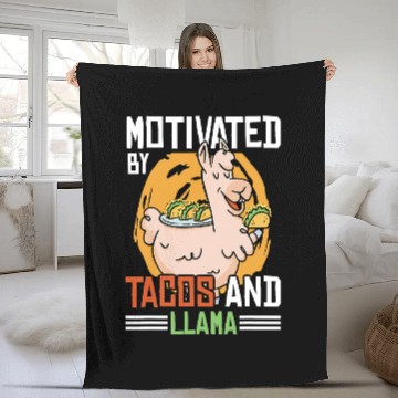 Discover Lama Llama Motivated by Tacos and Llama 33 Fleece Blankets