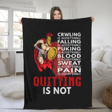 Discover Spartans never quit Ancient Greece Warriors Sparta Fleece Blankets