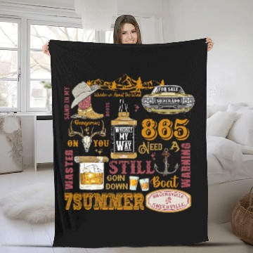 Discover Somebodys Problem Sand In My Boots Western Country Music 1 Fleece Blankets