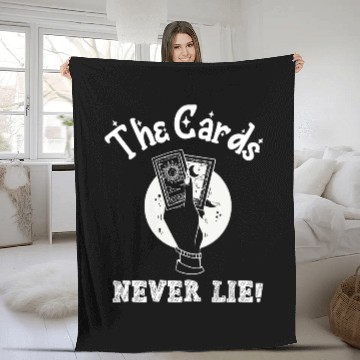 Discover The Cards Never Lie Tarot Card Magic Occult Supernatural Fleece Blankets