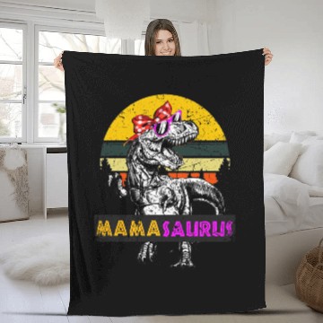 Discover Dinosaur Dino Mamasaurus T rex Dinosaur Funny vintages Retro Fleece Blankets Fleece Blankets