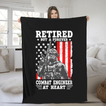Discover US armys Combat Engineer Quote for a Retired Combat engineer Fleece Blankets