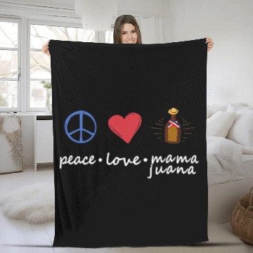 Discover Peace Love Mamajuana Peace Dominican Republic Fleece Blankets