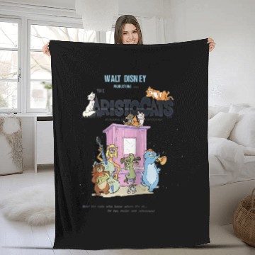 Discover Disney The Aristocats Cats Playing Piano Raglan Baseball Fleece Blankets 3D Fleece Blankets