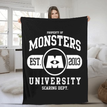 Discover Disney Pixarss Monsters University Est. 2013 Logo 3D Fleece Blankets