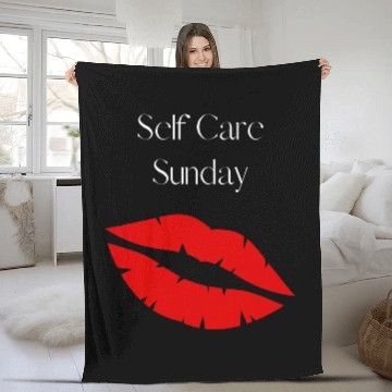 Discover Self Care Sunday Fleece Blankets