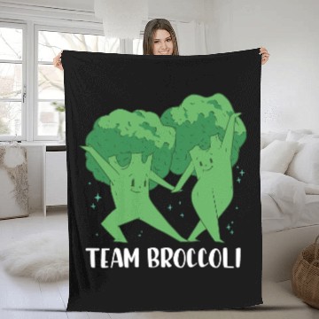 Discover Team Broccoli Lover Fleece Blankets