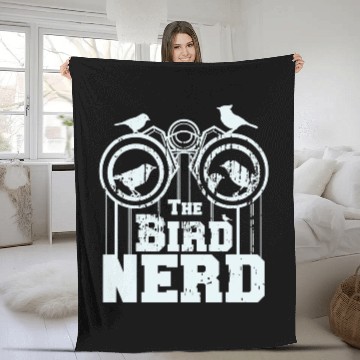 Discover THE BIRD NERD Birding Watcher Twitching Birdwatching Meme Fleece Blankets