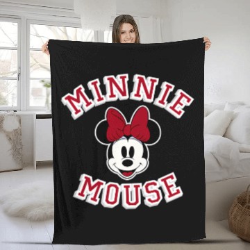 Discover Disney Minnie Mouse Vintage Varsity Fleece Blankets