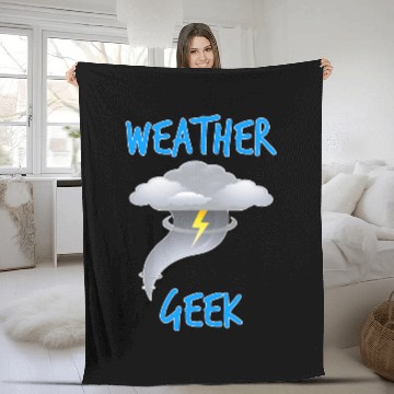 Discover Weather Geek Storm Chaser T Tornado Gift Fleece Blankets