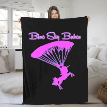Discover Unicorns Original Skydiving Fleece Blankets