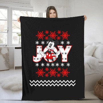 Discover Disney Mickey Mouse Joy Christmas Fleece Blankets