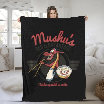 Discover Disney Mulan Mushu'S Bed Breakfast Poster Fleece Blankets