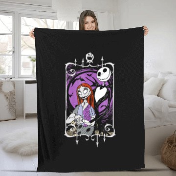 Discover disney nightmare bee christmas jack and sally Baseball Jerseys Fleece Blankets