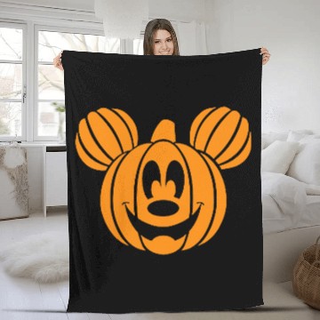 Discover Disney Mickey Mouse Pumpkin Halloween Zip Fleece Blankets