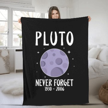 Discover Pluto Never Forget Planet Fleece Blankets