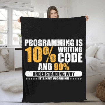 Discover Programming Quote for Software Developer Fleece Blankets