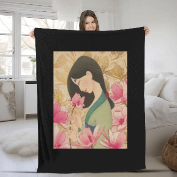 Discover Disney Mulan Floral 3D Fleece Blankets
