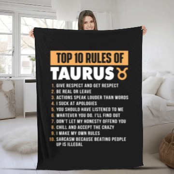 Discover Top 10 Rules Of Taurus Zodiac Sign Astrology Astrologer Fleece Blankets