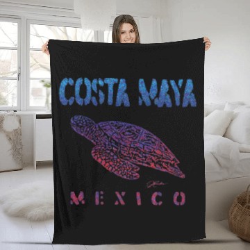 Discover KV9 Turtle JCombs Costa Maya Mexico Gliding Fleece Blankets