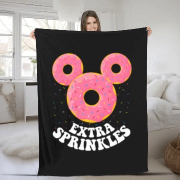 Discover Disney Mickey Mouse Donut Ears Extra Sprinkles Fleece Blankets