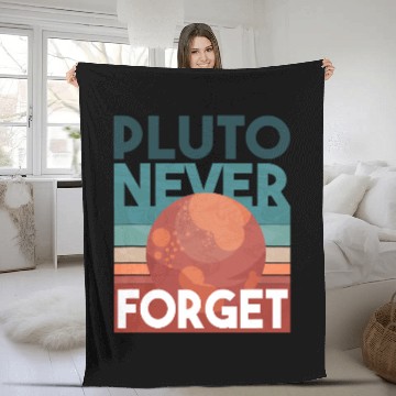 Discover Pluto never forget Fleece Blankets