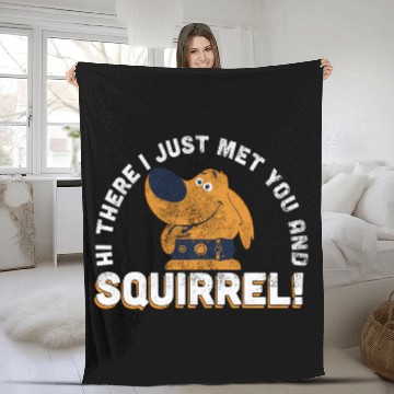Discover Disney Pixar Up Dug Just Met And Squirrel Baseball Tees Fleece Blankets