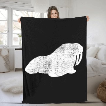 Discover Walrus Marine Biology Fleece Blankets