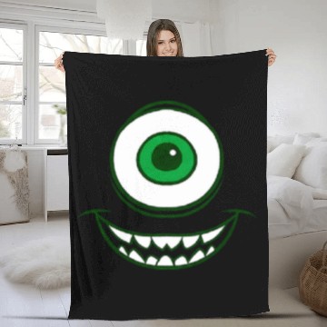 Discover Disney Monsters Inc. Mike Wazowski Halloween Baseball Jerseys Fleece Blankets