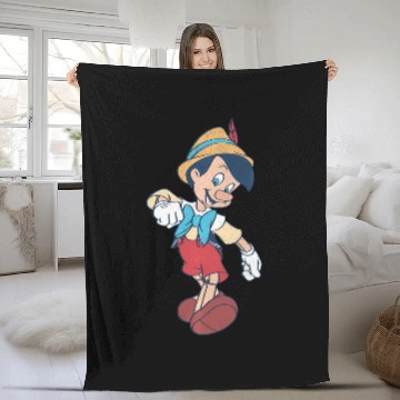 Discover Disney Pinocchio Vintage Portrait Baseball Tees Fleece Blankets