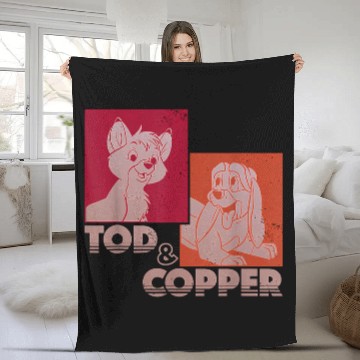 Discover Disney The Fox and the Hound Tod & Copper Retro Fleece Blankets