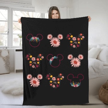 Discover Disney Mickey Mouse Flowers and Daisy Print Fleece Blankets Baseball Jerseys