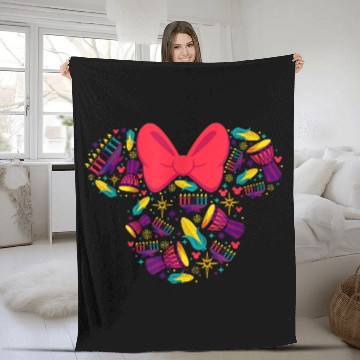 Discover Disneyss Minnie Mouse Icon Kwanzaa Fleece Blankets