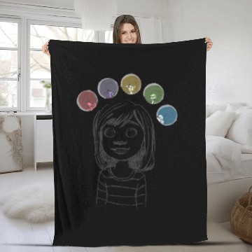 Discover Disney Inside Out Riley Many Emotions Bubbles Fleece Blankets
