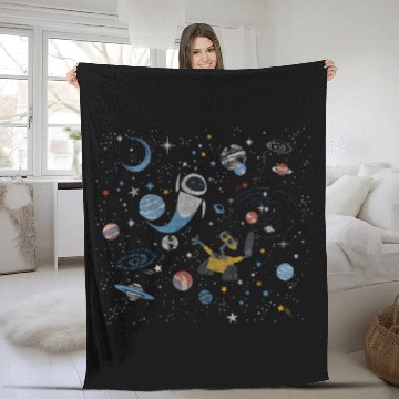 Discover Disney Pixar Wall-E Eve In Space Baseball Tees Fleece Blankets