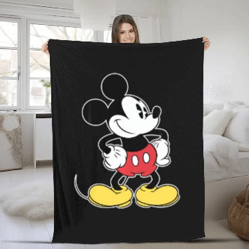 Discover Disney Classic Mickey Mouse Baseball Tees Fleece Blankets