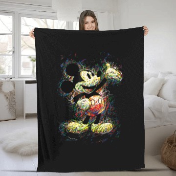 Discover disney mickey mouse scribble Baseball Jerseys Fleece Blankets