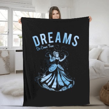 Discover Disney Cinde Dreams Do Come True Portrait Fleece Blankets