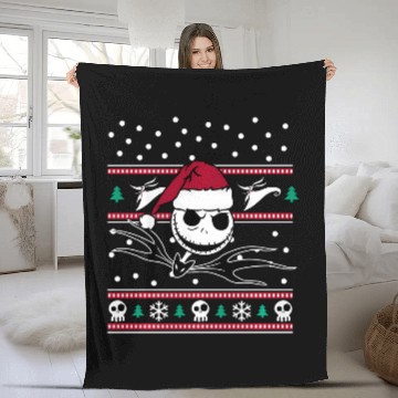 Discover Disney Nightmare Before Christmas Jack Bw Fleece Blankets