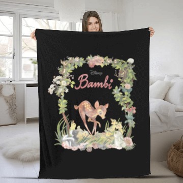 Discover Disney Bambi Floral Portrait Fleece Blankets